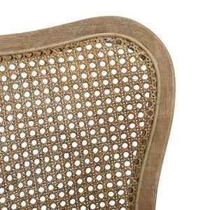 English Elm Christopher Knight Home® - BARSTOOL( Vintage Retro Set of 2) Fabric Seat Rubberwood Frame Cane Weave Durable Comfort Stylish Appeal N779P171193B