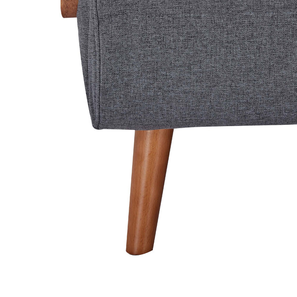 English Elm TRIO Extra Loveseat sleeper sofa bed converts in 10s with 3-position backrest, breathable linen, silent hinges for small spaces Grey W3391P325417
