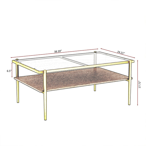 English Elm Coffee Table And End Tables Set Of 3 - Sleek Gray Tempered Glass & Mdf, Modern Living Room Decor W241S00045