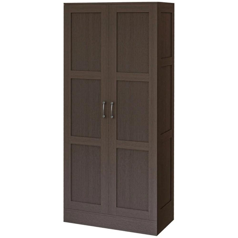 English Elm Freestanding Rustic Farmhouse Pantry Cabinet Six Tier Distressed Gray Storage Tower T3971P469788
