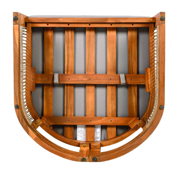 English Elm Christopher Knight Home® - Premium Acacia Wood Outdoor Club Chair With Curved Tub Design, Woven Rope, Water-Resistant Cushions N767P367654E