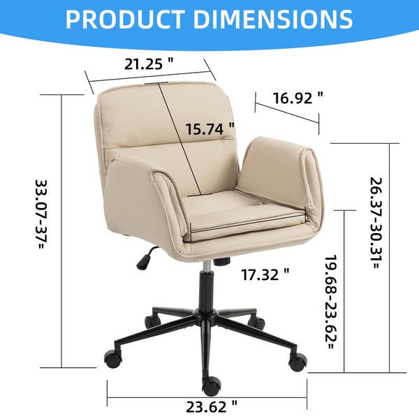 English Elm Stylish Barrel Swivel Accent Chair Upholstered Seat with Storage for Vanity or Dining W3248P424650