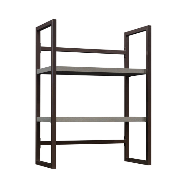 English Elm Library Hutch - Compact Brown Storage Solution With Open Shelves For Home Or Office Spaces B356P367932