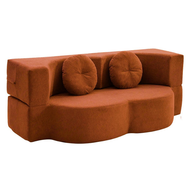 English Elm 2-In-1 Convertible Modular Sofa Bed With Memory Foam - No Assembly, Space-Saving Comfort For Any Room P2 W3653P355636-GIGA