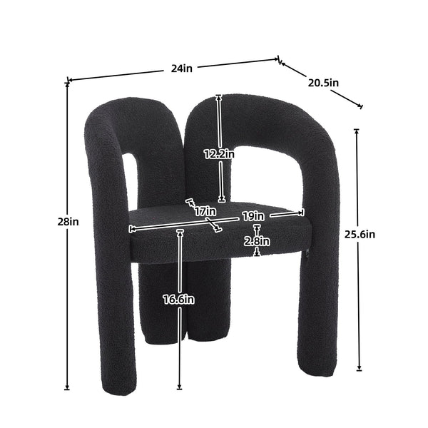 English Elm Contemporary Velvet Upholstered Barrel Accent Chair Set of 2 with Foam Seat, Steel Frame, Plush Upholstery Black W395P224763