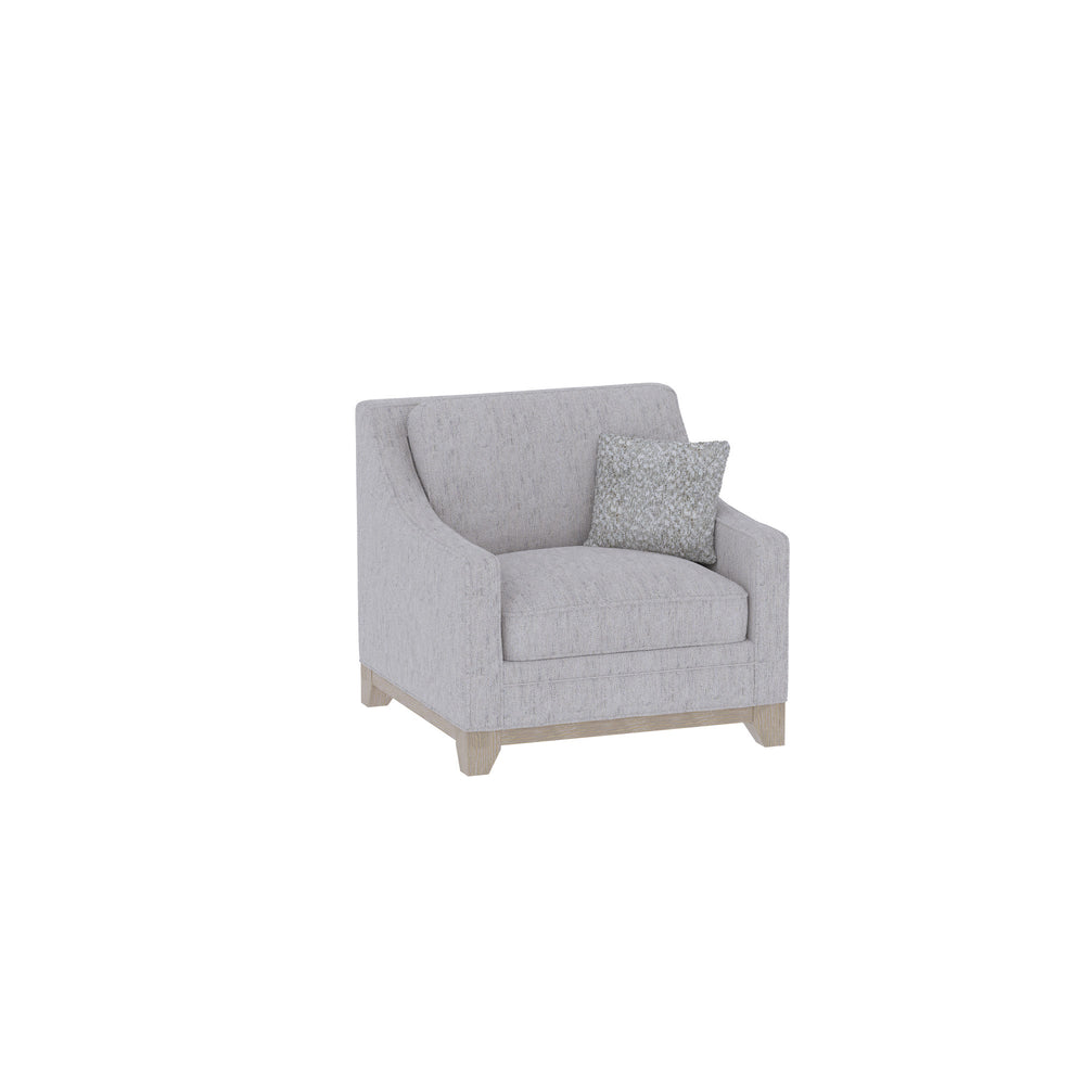 English Elm Wallace & Bay - Gray Chair - River Sand Fabric Accent Chair, Casual Elegant Design, Easy-Care Upholstery, 35"H B361P384437