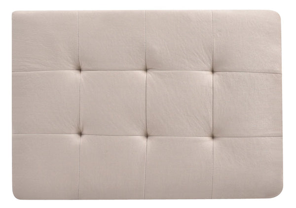 English Elm Malone Tufted Upholstered Ottoman with Sturdy Frame for Cozy Seating and Stylish Small-Space Living Beige 38 L x 27 W x 16 H B078P301554