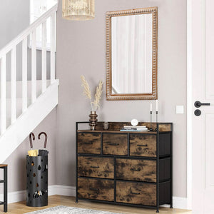 English Elm 22x30 Wood Framed Mirror Antique Natural Farmhouse Wall Mounted Rectangle Vanity Mirror with Beaded Trim for Bathroom Bedroom Hallway W2295P290649