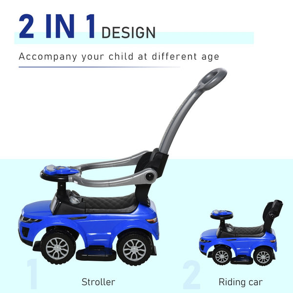English Elm Aosom Toddler Ride on Push Car with Horn Music Steering Wheel and Secure Guardrail W2225P229755