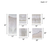 Madison Park Natural Essence Modern/Contemporary Hand Embellished Abstract 5-piece Gallery Canvas Wall Art Set MP95C-0300 Neutral