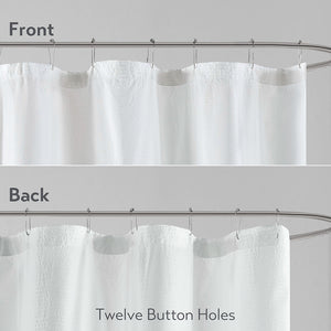 JLA Home Madison Park - Ombre Embossed Seersucker Shower Curtain — Textured Gradient Design, Machine Washable, 72"x72" Blue MP70-6596