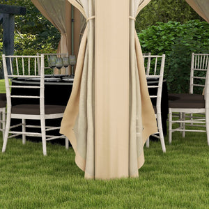 English Elm Outsunny 13' X 13' Hexagonal Pop Up Gazebo With Mesh Netting, Durable Canopy For Outdoor Events & Parties W2225P174258-GIGA