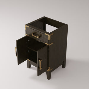 English Elm Brown Oak Single Bath Vanity - Elegant 20" Modern Design With Soft-Close Hinges & Ample Storage B2731P259728
