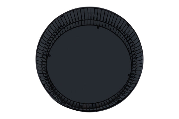 English Elm CT901 Modern 30" Round Coffee Table with Tinted Tempered Glass Top and Sturdy Metal Base, Black Elegant Finish B009P306196