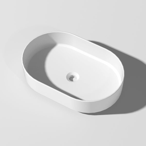 English Elm Solid Surface Pedestal Basin Seamless Non-porous Build for Modern Bathroom Design W2704P206024