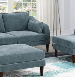 English Elm Beautiful 5-Piece Modular Sectional Set In Mineral - Versatile Living Room Furniture For Modern Style B011S01582