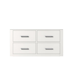 English Elm White Midcentury Single Sink Bath Vanity - Stylish 36-Inch Wall-Hung Design With Storage & Ease B2731P257984-GIGA
