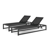 Christopher Knight Home® - Noble House - Metten Outdoor Mesh Chaise Lounge (Set Of 2)