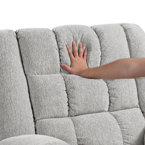 English Elm Gentle Rocking Reclining Chair with Chenille Upholstery, Ultra-Comfort Seat, Smooth Motion Recliner for Living Room Relaxation and Support Light Gray 41 L x 32 W x 29 H B011P347321