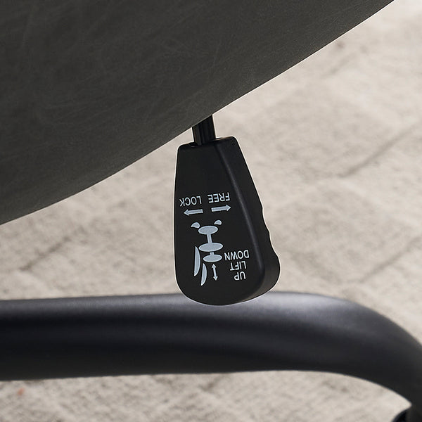 English Elm Artificial ergonomic PU leather office chair with high-density foam, stain-resistant, adjustable height support and modern minimalist design for home and workspace comfort Black W2311P282367