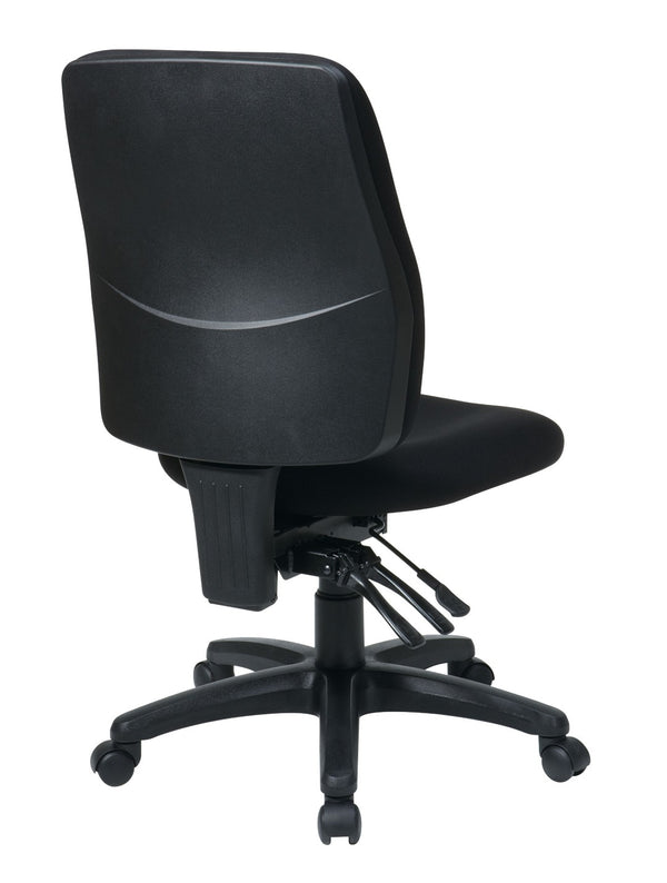 OSP Home Furnishings High Back Armless Ergonomic Office Chair with Lumbar Support and Greenguard Certified Foam 33340-30