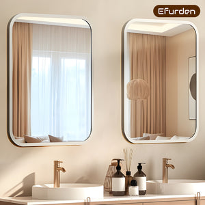 English Elm Bathroom Vanity Mirror 40" X 32" - Sleek Silver Frame, Shatterproof Glass, Versatile Mounting Options T3177P296180