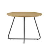 40" Modern Veneer and Metal Round Dining Table English Ash ALXD6EEAV Walker Edison