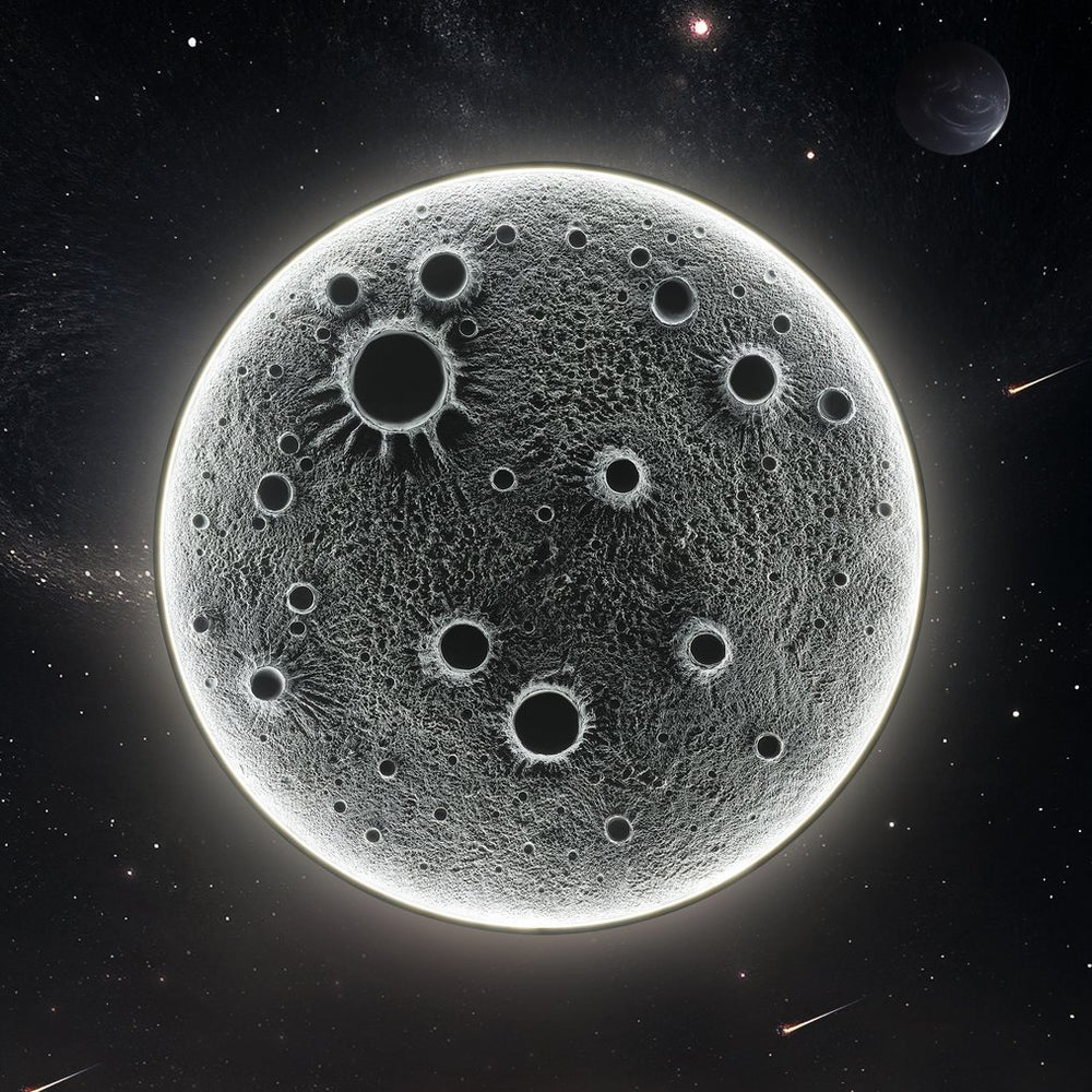 English Elm 40-Inch Resin Moon Wall Light with Remote Dimmable LEDs, 38W Main 15W Night, Meteorite Texture W2869P410964