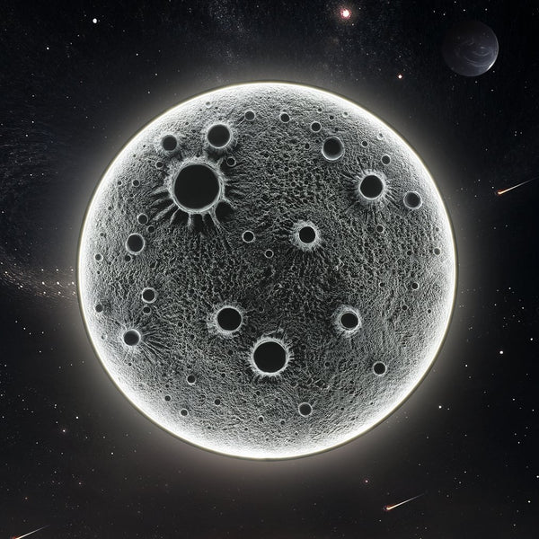 English Elm 40-Inch Resin Moon Wall Light with Remote Dimmable LEDs, 38W Main 15W Night, Meteorite Texture W2869P410964