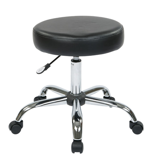 OSP Home Furnishings Pneumatic Saddle Stool Ergonomic Height Adjustable Seat for Drafting Lab Studio Work ST428V-3