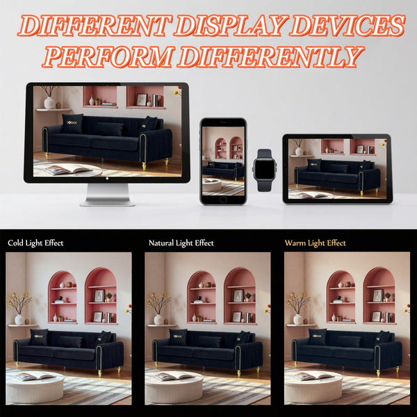 English Elm FX-P11-BK Modern 87.4" 3-Seater Sofa – Plush Upholstery, High-Res Foam, Pocket Springs, Metal Legs W576P360580