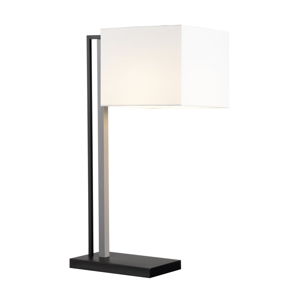Crestview Collection 29"H Sleek Metal Table Lamp With Modern Geometric Design, White Shade & 150w Bulb Capacity   Cvazer189