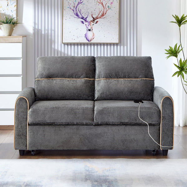 English Elm Swivel Barrel Accent Chair Chenille Tufted Round Club Seat for Living Room Lounge Grey N719S002330E
