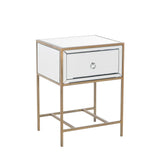 Christopher Knight Home® - Noble House - Inka Mirrored Gold 1 Drawer Side Table