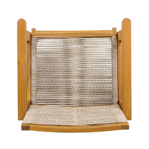 English Elm Outdoor Acacia Wood Dining Chairs with Woven Rope Seats for Patio or Terrace Set 2 N779P355695B