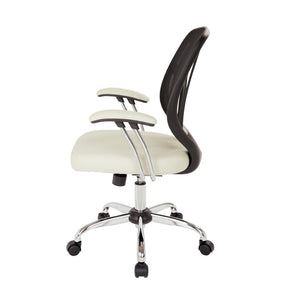 OSP Home Furnishings Screen Back Chair Cream