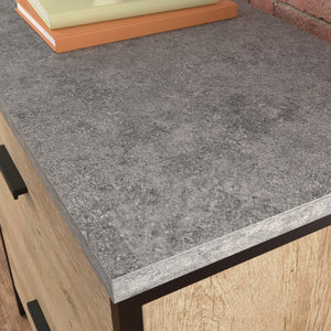 English Elm Lateral File Cabinet With Brown Oak Finish, Full-Extension Drawers For Stylish Home Office Storage B356P367877