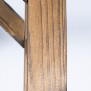 English Elm Outsunny Carbonized Fir Wood Garden Arbor Arch with Lattice Roof for Climbing Vines W2225P174431