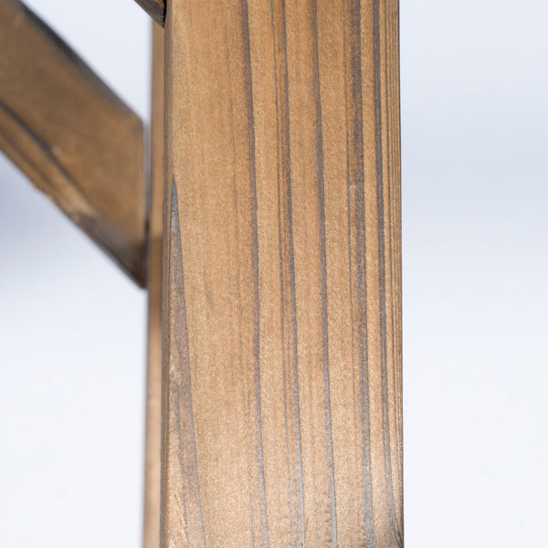 English Elm Outsunny Carbonized Fir Wood Garden Arbor Arch with Lattice Roof for Climbing Vines W2225P174431