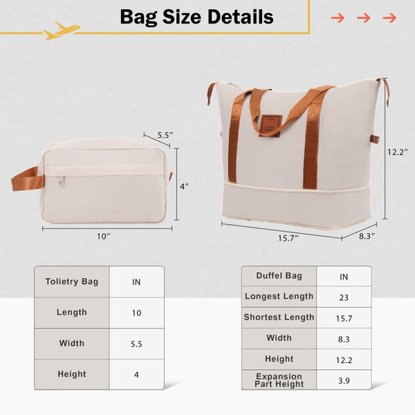 English Elm 2 Piece Abs Hard Shell Spinner Luggage Set with Tsa Lock Expandable Travel Suitcases Khaki+Brown N732P198744K