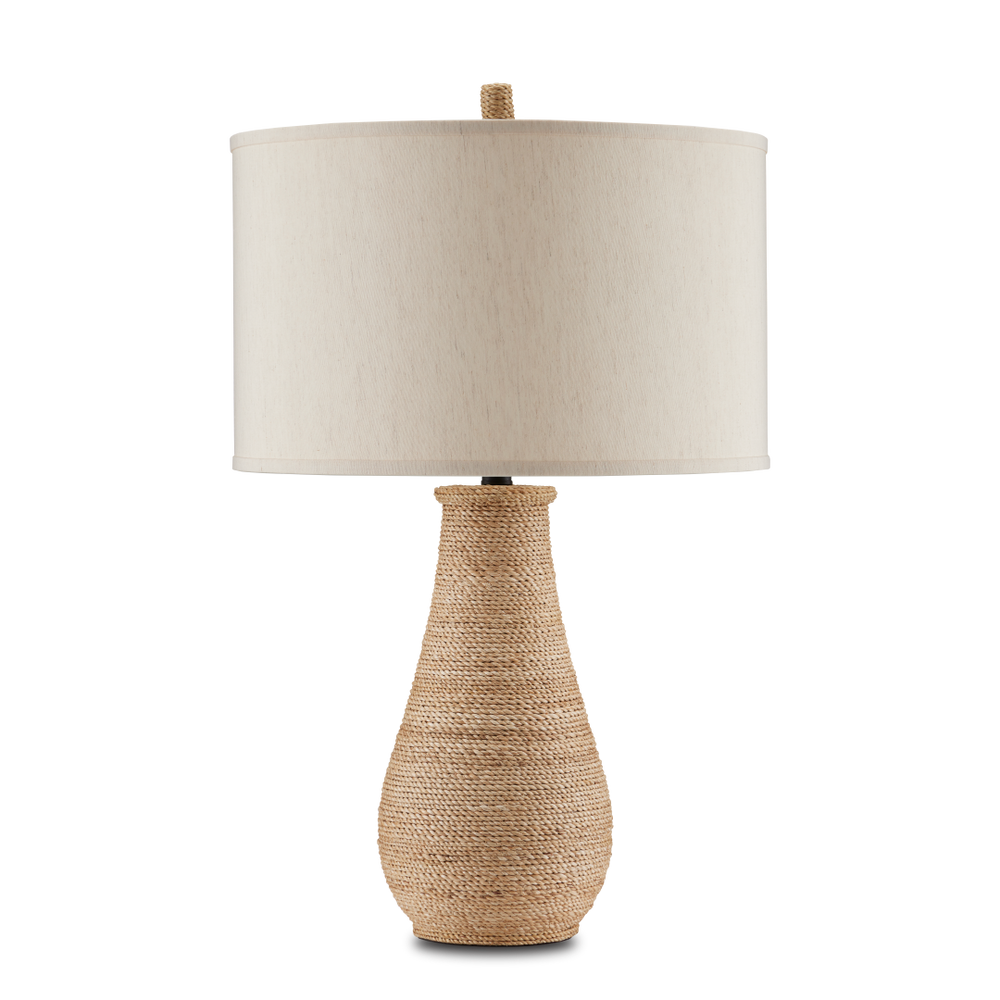 Joppa Table Lamp - Artisan Crafted Rope Design with Natural Linen Shade for Contemporary Spaces
