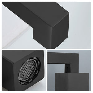 English Elm Matte Black Widespread Bathroom Faucet - Elegant Waterfall Design, 2-Handle, Durable & Modern Style T3177P277508