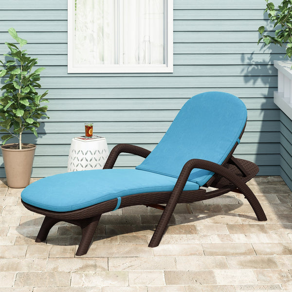 English Elm Christopher Knight Home® - 68020.00Cush-Blu Stylish Blue Chaise Lounge Cushions For Outdoor Relaxation, Set Of 2 - Water-Resistant! N775P230183U