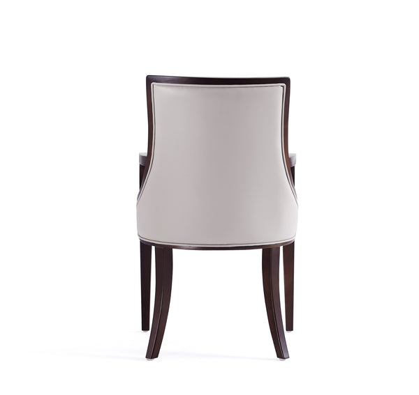 English Elm Grand Wood Upholstered Armchair In Light Gray - Stylish Comfort With Durable Faux Leather And Velvet B365P397819