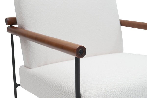 English Elm Modern Boucle Accent Armchair – Chic Lounge Chair With Curved Armrests For Stylish Home Decor Bliss T3903P372604