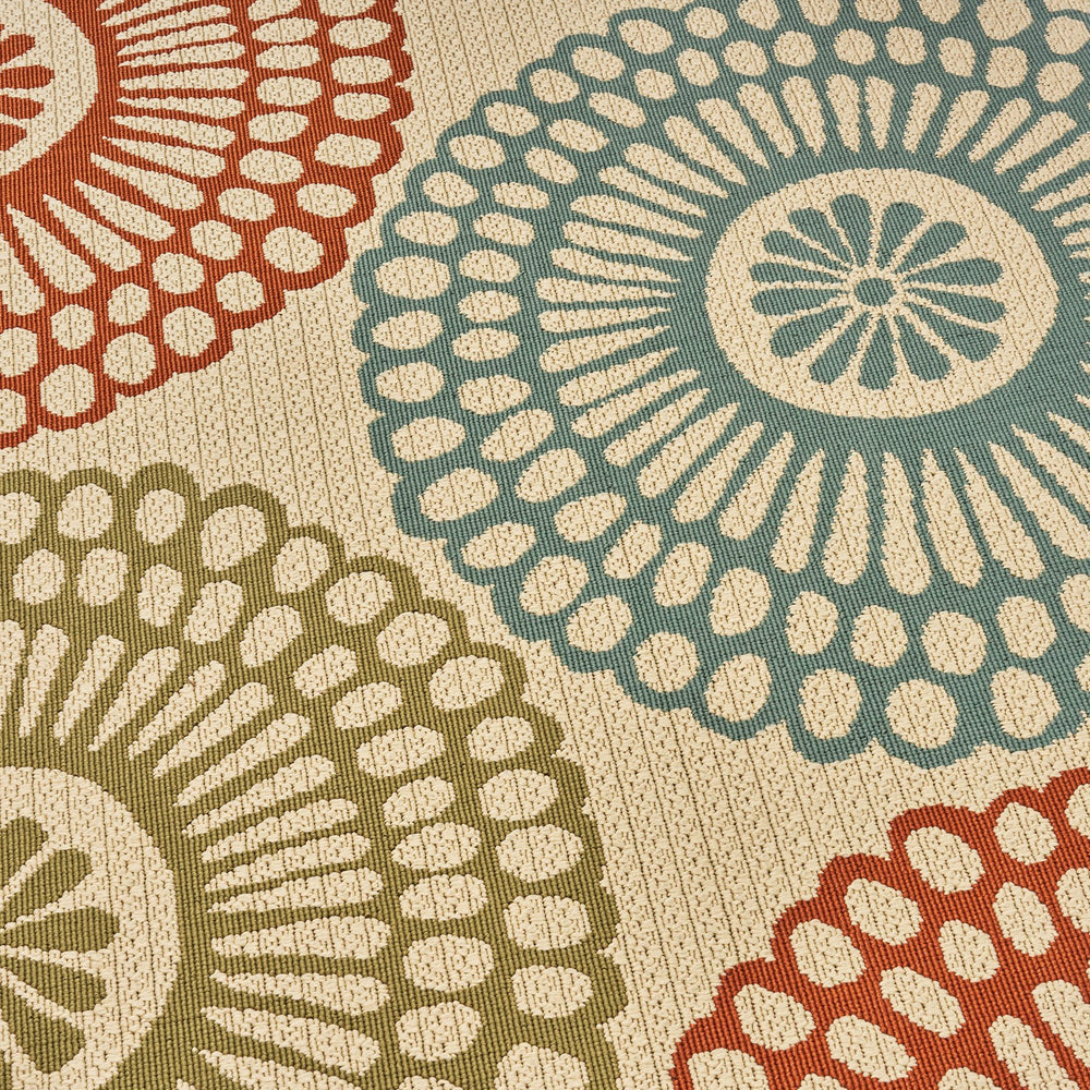 English Elm Christopher Knight Home® - MONTEGO Machine-Woven Ivory Medallion Area Rug 3'3" x 5' — Durable Polypropylene, Low 4mm Pile 65884.00