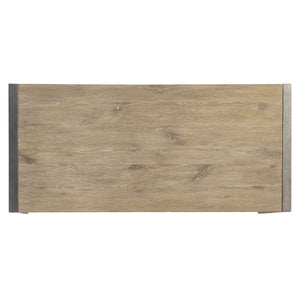 Bernhardt Bernhardt Tribeca Desk With Distressed Aurum Oak Top, Barlow Steel Frame, Center Drawer & Glides D33510