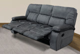 Parker House Chapman - Polo Manual Glider Reclining Sofa And Two Recliners Grey 94% Polyester,6% Nylon (W) Mcha-311-pol