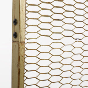 English Elm Christopher Knight Home® - STEEL Gold Brushed Iron Screen Room Divider – Single Panel Mesh, Modern Free-Standing Privacy Accent 67261.00