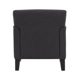 Homelegance By Top-Line Huntley Modern Accent Chair Dark Grey Linen